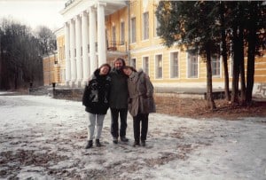 Ralph White at the Gathering in Moscow in the early 90's with the organizers - Nina and Masha.